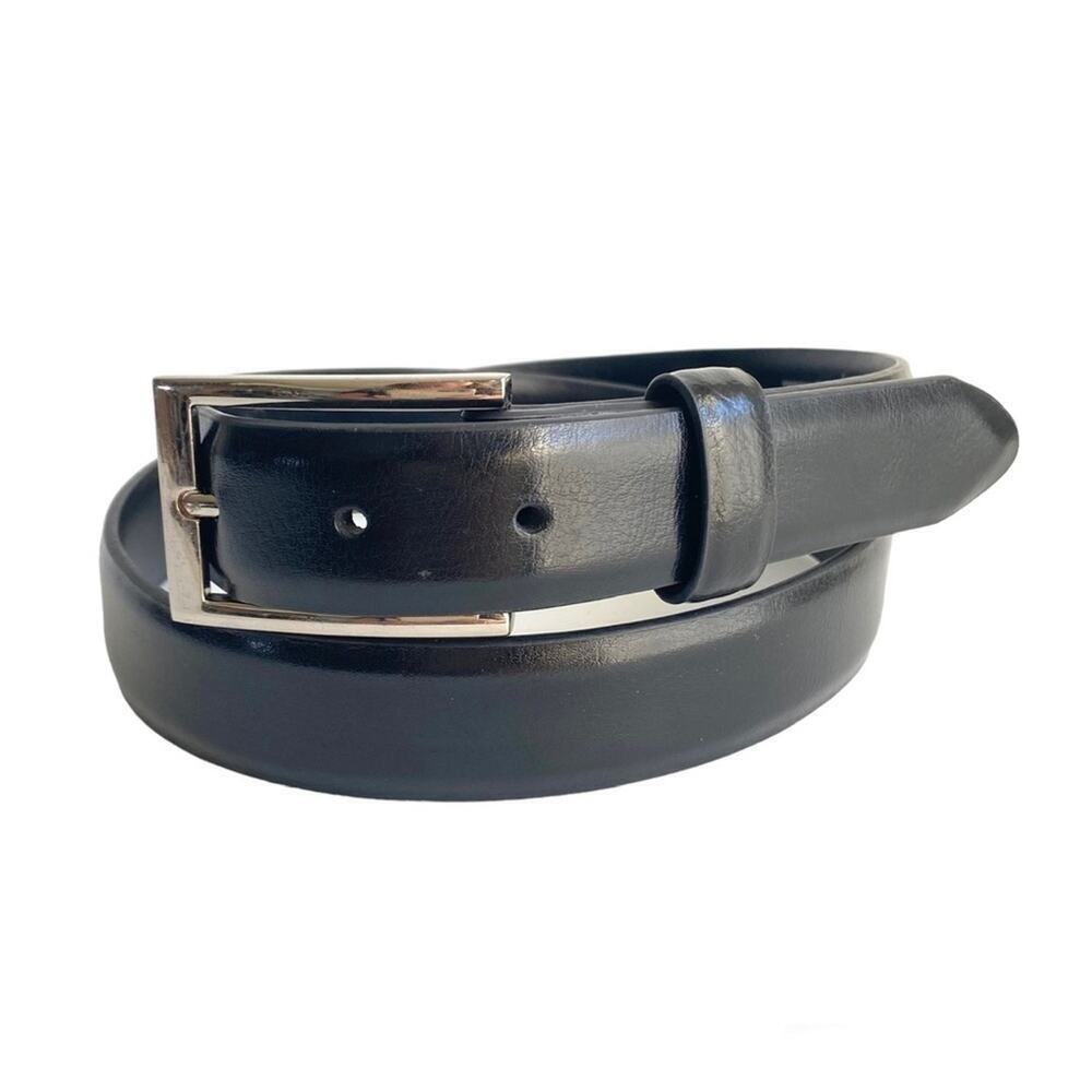 Vintage LeJon Black Leather Dress Belt Smooth Business Casual Unisex Men’s 40